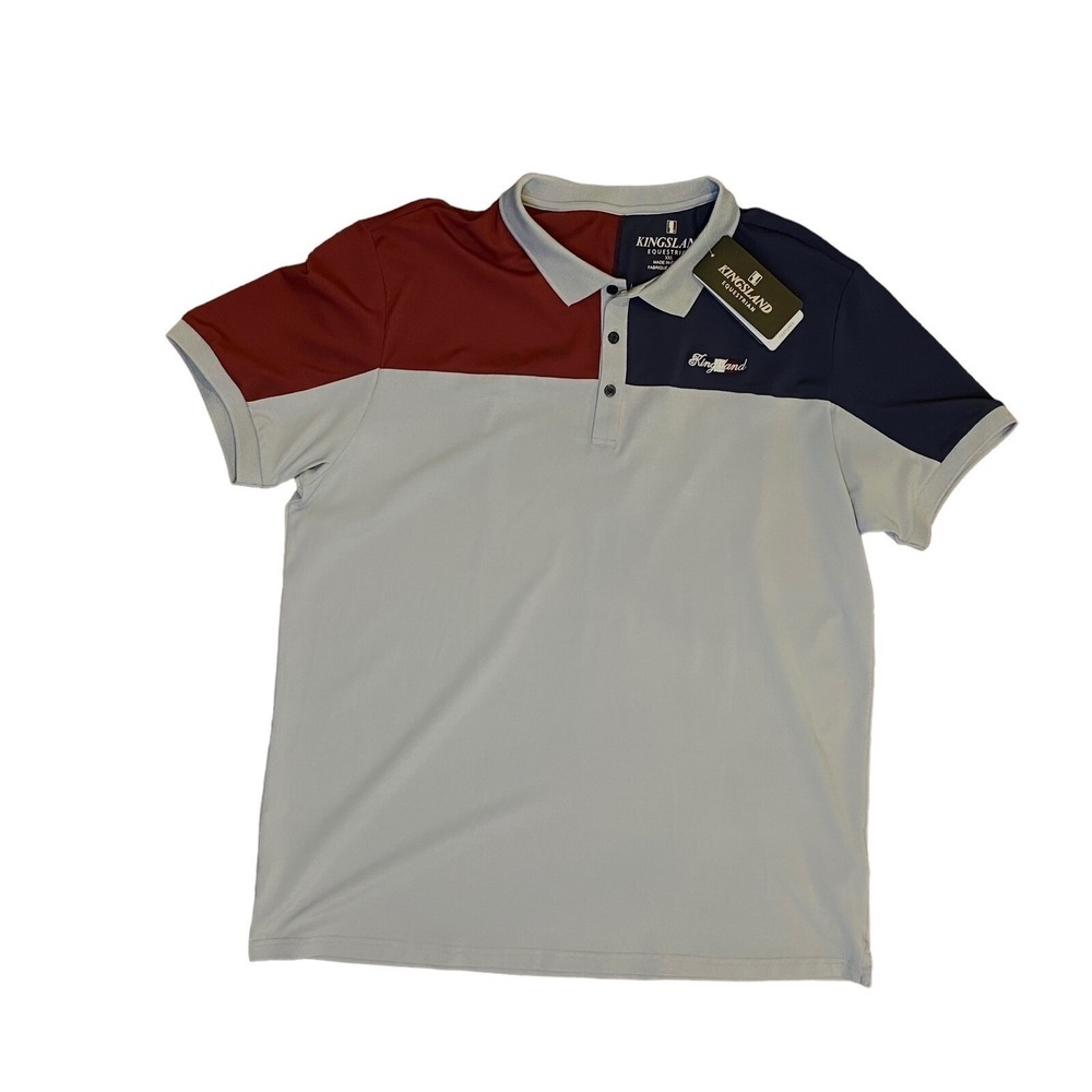 Kingsland Janko Technical Pique Polo Shirt Men's Grey Sleet Size XXL NEW - Picture 7 of 10
